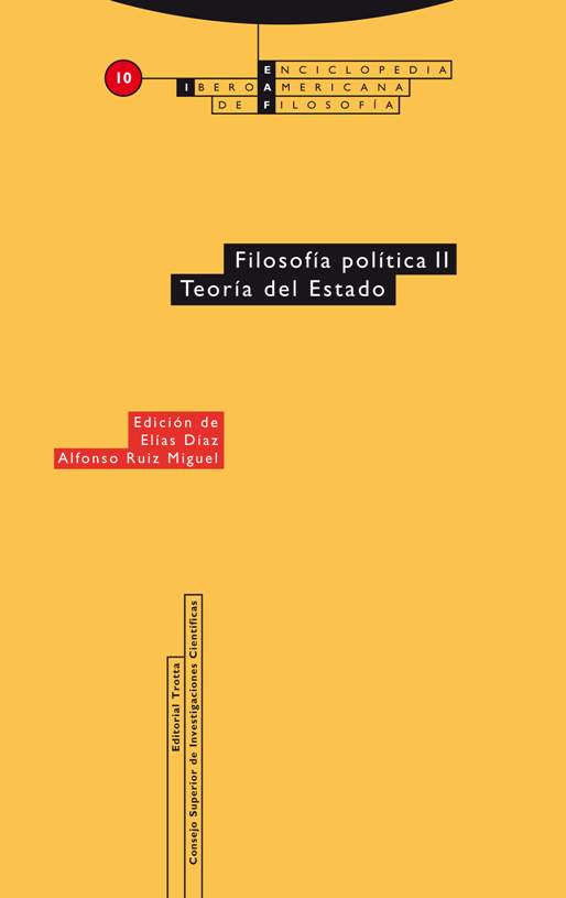 Filosofía política II. Teoría del Estado